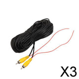 Maxbell 3xRCA Video Extension Cable for Car Reverse Rear View Backup Camera 20ft