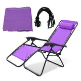 Maxbell PurpleReplacement Fabric Cloth with Black Cords for Patio Folding Recliners
