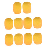 10 Pieces Small Lapel Tie Microphone Sponges Protection Cover 1.1 x 0.86 x 0.31inch Yellow