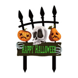 Maxbell Halloween Yard Stake Skull Pumpkin Halloween Decor for Courtyard Party Store