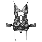 Maxbell Women's Sexy Lace Lingerie Babydoll G-String Thong Underwear Nightwear Black - Aladdin Shoppers