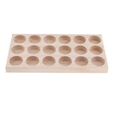 Maxbell Maxbell 18 Slots Essential Oil Holder Display Wooden Storage Case Tray Organizer
