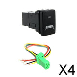 Maxbell 4x4-Pole Push Button Switch Blue LED for Light Bar Pattern for