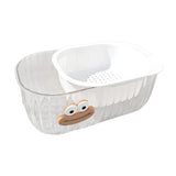 Maxbell Kitchen Strainer Colander Bowl Set 2 in 1 Double Layered Strainer for Mixing White