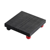 Maxbell Wooden Cosmetic Stand Sturdy Pedestal Stand for Dresser Countertop Dormitory Small Black