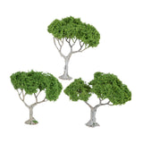 Maxbell 3 Pieces Miniature Trees for Sand Table DIY Scenery Landscape Diorama Layout broadleaf tree