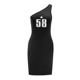 Maxbell Maxbell Women's Off The Shoulder Dress Summer Teen for Daily Wear Shopping Traveling L