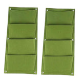 Maxbell 2Pcs Plant Planting Grow Bags Hanging Flower Pouch for Wall Vegetable Yard Green vertical