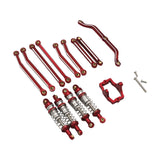 Maxbell RC Metal Shock Absorber with Pull Rod DIY Spare Parts for 1:18 Crawler Model Red