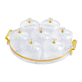Maxbell Dried Fruit Tray Clear with Lids Storage Containers for Candy Snacks Cookies Clear White