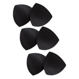 Maxbell 3 Pairs Removable Sports Bra Pads Inserts Sewn Sides for B/C Cups Breathable Black