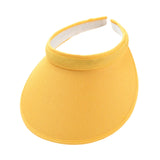 Maxbell Sun Visor Hat Comfortable Lightweight Clip on Visor for Tennis Beach Cycling Yellow