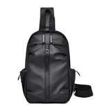 Maxbell Men's Chest Bag Multifunctional Fashion Waterproof Travel Bag Hiking Daypack Black