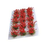 Maxbell DIY Miniature Flower Cluster for Scenery Landscape Sand Table Train Railroad Red