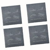 Maxbell 4x Fly Fishing Coaster Fly Design Coaster for Kitchen Coffee Table Party