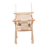 Maxbell Baby Swing Chair Wooden Nursery Swing Hammock for Park Backyard Bedroom