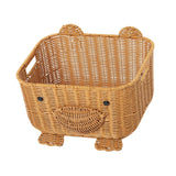 Bear Woven Basket Cute Biscuit Cookies Pastry Display Basket for Living Room L