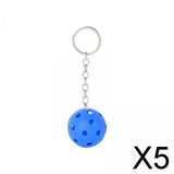 Maxbell 5xPickleball Keychain Portable Pickleball Bag for Backpack Hoilday Handbag blue