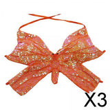 Maxbell 3xSequin Butterfly Crop Top Halloween Party Belly Dance Club Rave Orange