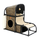 Mult Functional Cat Condo Climbing Frame Ball Indoor Cats Grind Claws Yellow - Aladdin Shoppers
