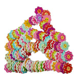 Maxbell 150Pcs Daisy Flower Wooden 2-holes Buttons for Crafts Scrapbooking 20mm 25mm