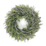 Maxbell 2pcs Artificial Door Wreath Hanging Lavender Flower Garland Fake Plant Decor