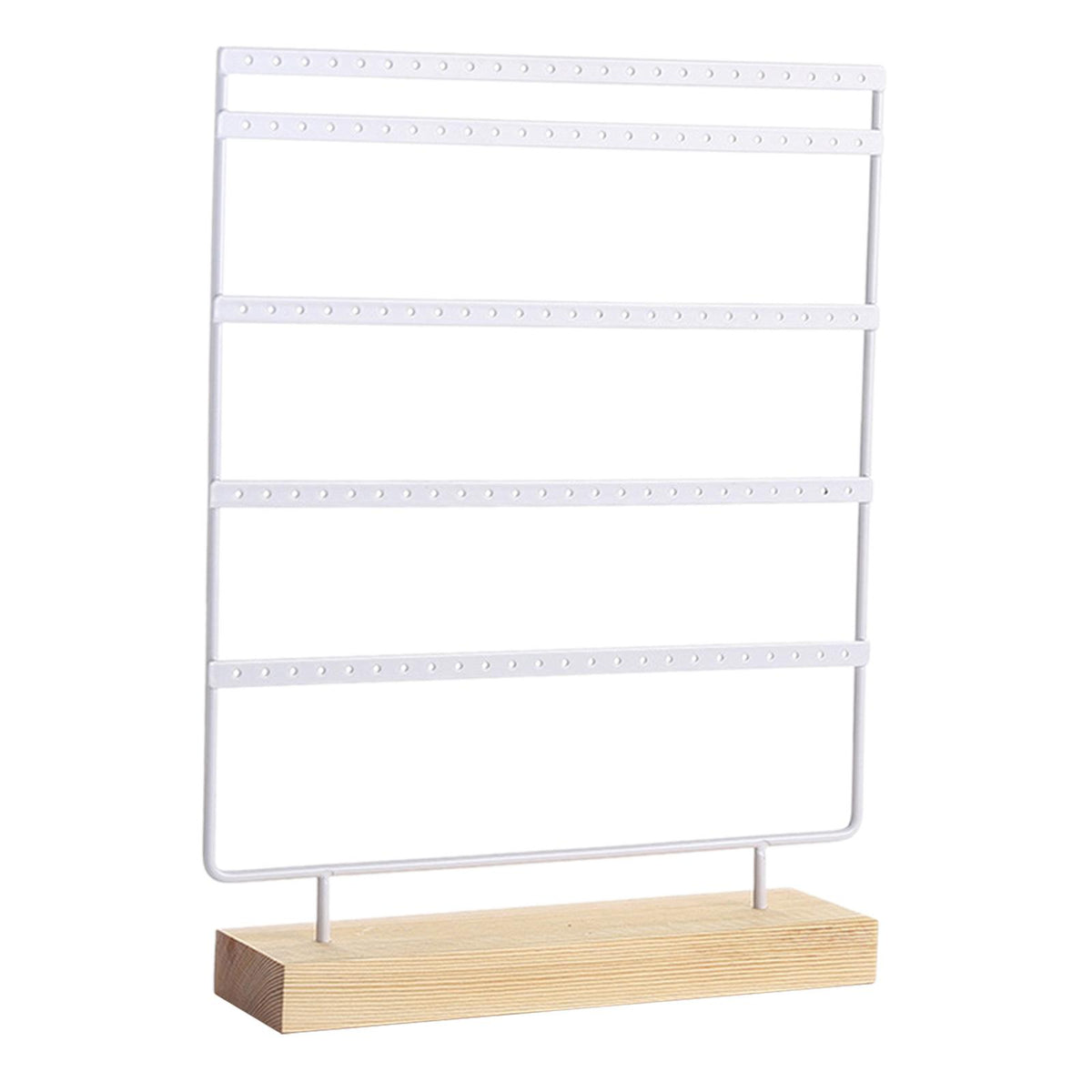 Maxbell 5 Tier Earring Holder Stand Earring Display Stand for Countertop Photography White