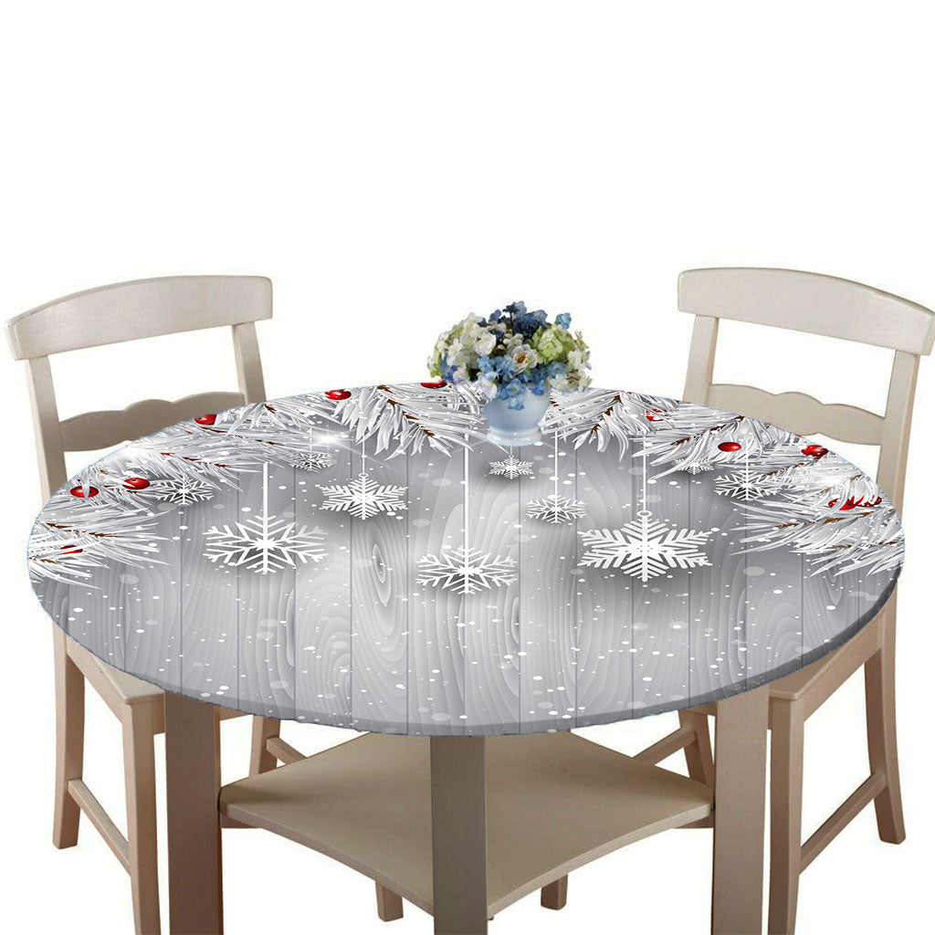 Maxbell 3D Printing Pattern Christmas Waterproof Table Cloth 1.2m A