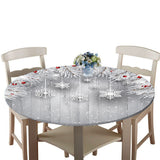 Maxbell 3D Printing Pattern Christmas Waterproof Table Cloth 1.2m A