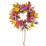 Maxbell Pumpkin Fall Wreath Thanksgiving Wreath for Holiday Indoor Outdoor Farmhouse