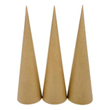 Maxbell 3x Paper Mache Cones DIY Christmas Tree Decoration for Halloween Decorations 35cm