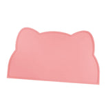 Maxbell Cat Food Mat Cushion Silicone Floor Non Skid Pet Placemat for Food and Water Pink