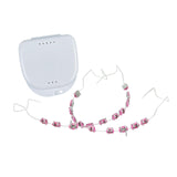 Maxbell Temporary Tooth Decorations with Hook with Box Metal Bracket Gift for Family pink