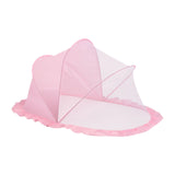 Maxbell Folding Baby Bed Netting Bedding Cute Protective Net for Infant Decor Travel Pink