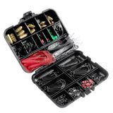 Maxbell Maxbell 138pcs Soft Fishing Lure Accessories Box Set Hooks Swivels Beans Stop Sinker O-shape Ring Fishing Leader Wire