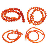 Maxbell 4 Strand Natural Beads Red Agate Stone AB Grade Beads DIY Crafts Size Mixed