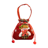 Christmas Gift Bag Drawstring Closure Xmas Party Favor Christmas Decoration Snowman