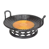 Maxbell Sashimi Tray Snack Japanese Sushi Plate for Dining Room Tea House Restaurant black 25.5cmx11.5cm