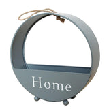 Maxbell 2pcs Wall Hanging Flower Basket Plant Pot for Balcony Decor Grey +Black