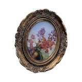 Maxbell Vintage Photo Frame Oval Resin Picture Frame for Office Desktop Wall Hanging