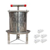 Maxbell Honey Press Machine Sturdy Manual Fruit Wine Press for Grape Olive Oil Juice 5 Filtration Meshes