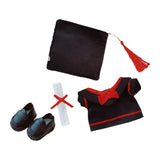 Maxbell Doll Graduation Cap and Gown DIY Detachable Outfit for Most 5-6.5 inch Dolls 4Pcs