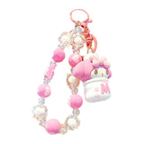 Maxbell Cute Beaded Keychain Creative Multifunction Portable Keyring for Women Girls Melody