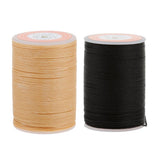 Maxbell 2pcs 113M 0.55mm Leather Sewing Round Waxed Thread Wax Cord Hand Stitching