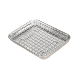 Maxbell Baking Sheet with Rack Baking Pan for Family Gatherings Barbecue Restaurants 23.5cmx17.5cmx2.5cm