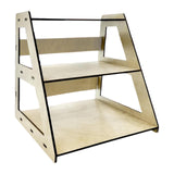 Maxbell Wooden Display Organizer 3 Layer Collectibles Displays Rack for Toys Jewelry Brown