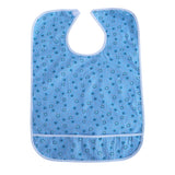 Maxbell Maxbell Cotton Clothing Protector Bib Disability Aid Apron with Catch Pocket Blue