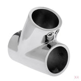 Maxbell 4 Piece Boat Hand Rail Fitting 60 Degree Tee 316 Marine Stainless Steel 25mm
