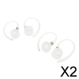 Maxbell 2x2 Pairs Silicone Ear Pad Cover Earbud Anti-slip Earhook for Motorola