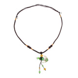 Maxbell Maxbell Glass Locket Necklace Perfume Fragrance Essential Oil Diffuser Green